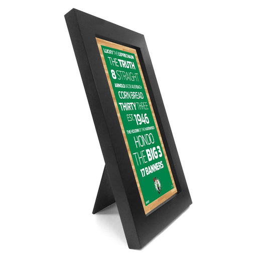 Boston Celtics Desktop Wall Hangable Subway Sign 4x8 Framed Photo