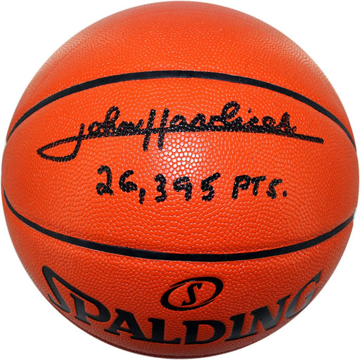 John Havlicek Signed NBA IO Basketball w 26395 Pts insc