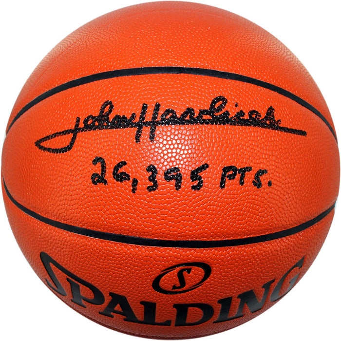 John Havlicek Signed NBA IO Basketball w 26395 Pts insc