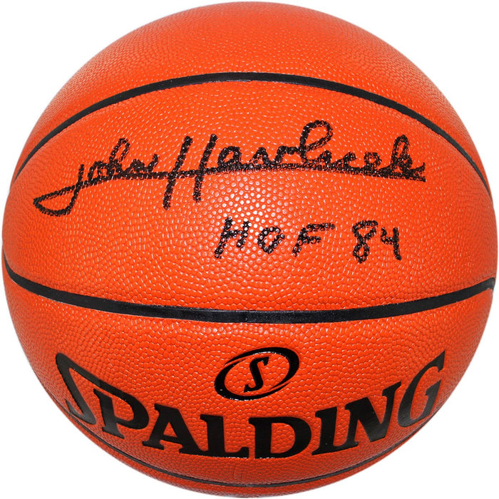 John Havlicek Signed NBA IO Basketball w HOF insc