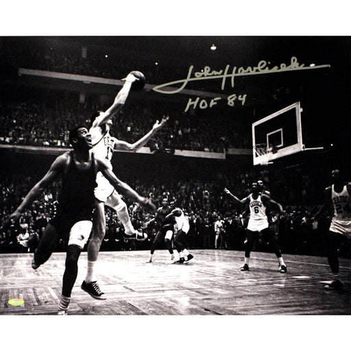 John Havlicek Signed Steal BW 16x20 Photo w HOF insc