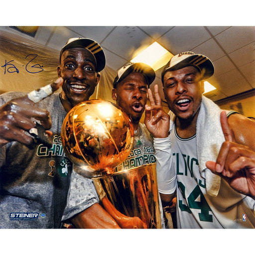 Kevin Garnett Signed Metallic Big 3 16x20 Photo