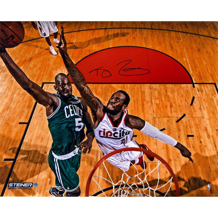 Kevin Garnett Signed Metallic Overhead Dunk 16x20 Photo