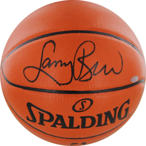 Larry Bird IO Basketball Signed in Black (Brown)