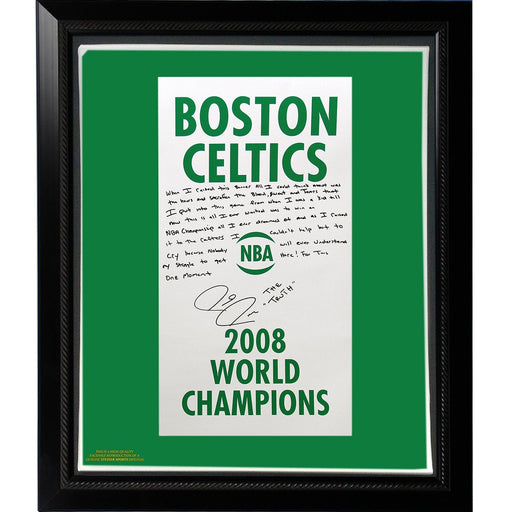 Paul Pierce Facsimile 2008 Champions Banner Story Stretched Framed 22x26 Story Canvas