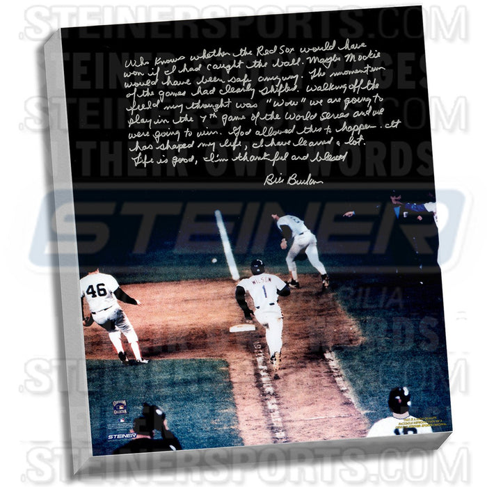 Bill Buckner Facsimile 86 World Series Error Stretched 22x26 Story Canvas