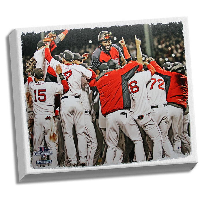 Boston Red Sox 2013 WS Celebration Pile Up 32x40 Stretched Canvas