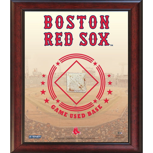 Boston Red Sox Game Used Base 11x14 Stadium Collage