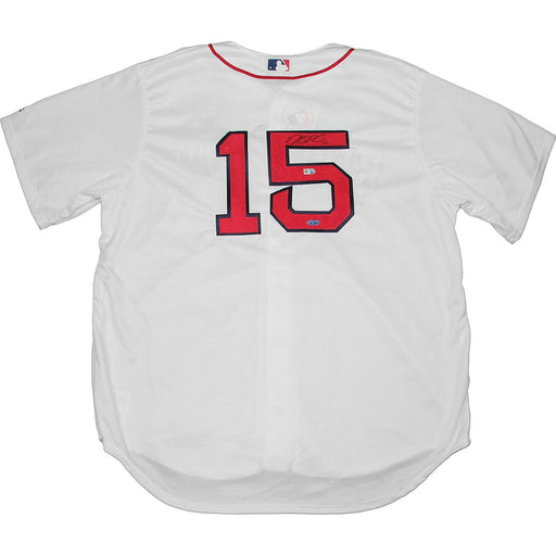 Dustin Pedroia Signed Red Sox Majestic White Home Replica Jersey (MLB Auth)