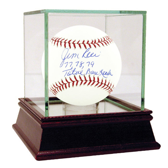 Jim Rice Signed MLB Baseball w 77 78 79 Total Base Leader insc