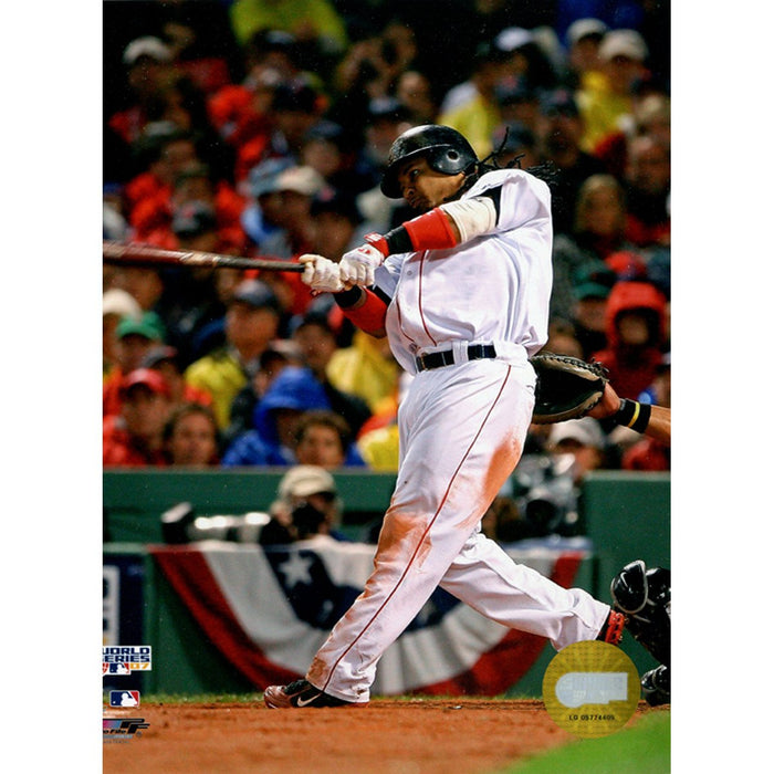 Manny Ramirez 2007 WS Vertical Swing 8x10 Photo (for WS Mini Dirt Collage)