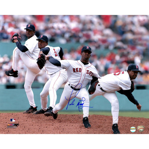 Pedro Martinez Signed Multi Exposure Pitching w Red Sox Uniform 16x20 Photo (LOJO Sports Auth)