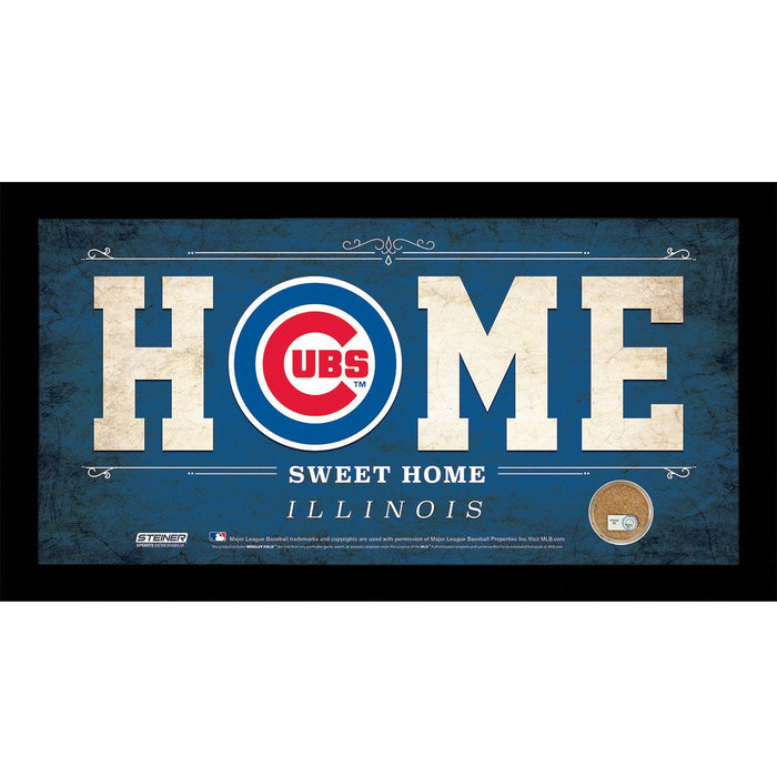 Chicago Cubs 10x20 Home Sweet Home Sign with Game-Used Dirt from Chicago Cubs