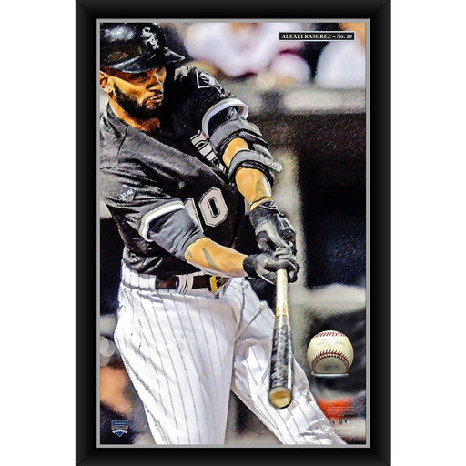 Alexei Ramirez 20x32 Baseball Holder Display w Game-Used Baseball (baseball is removable)