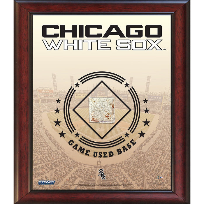 Chicago White Sox Game Used Base 11x14 Stadium Collage