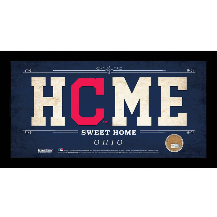 Cleveland Indians 6x12 Home Sweet Home Sign with Game-Used Dirt from Progressive Field