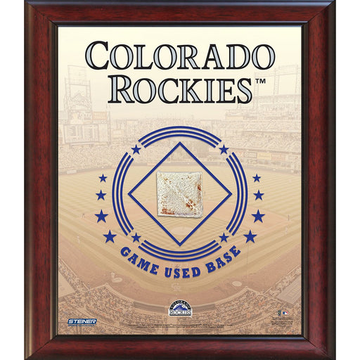 Colorado Rockies Game Used Base 11x14 Stadium Collage