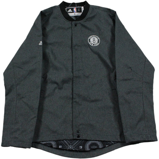 Spencer Dinwiddie Brooklyn Nets 2016-2017 Game Used #8 Grey Long Sleeve Warmup Jacket (L)