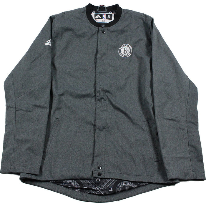 Anthony Bennett Brooklyn Nets 2016-2017 Game Used #13 Grey Long Sleeve Warmup Jacket (XL)