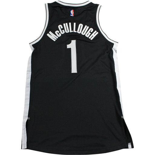 Chris McCullough Brooklyn Nets Game Used #1 Black Jersey (11/18/2016 @ OKC) (BKN01978) (L)