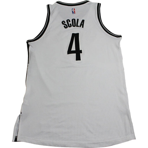 Luis Scola Brooklyn Nets Game Used #4 White Jersey (11/23 vs. Boston) (BKN02257) (2XL)