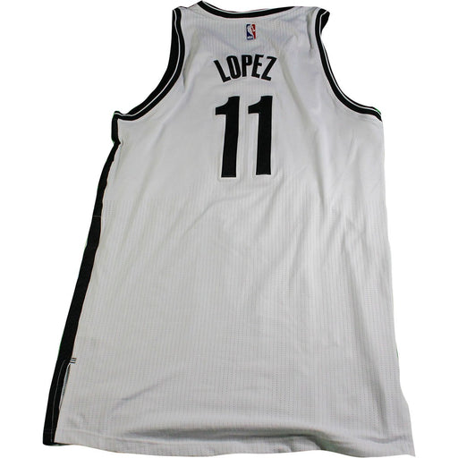 Brook Lopez Brooklyn Nets Game Used #11  White Jersey (2/1 vs. New York Knicks)(3XL)(BKN02271)