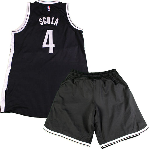 Luis Scola Brooklyn Nets Game Used #4 Black Jersey & Short Set