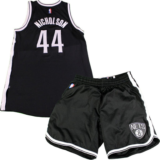 Andrew Nicholson Brooklyn Nets Game Used #44 Black Jersey & Short Set