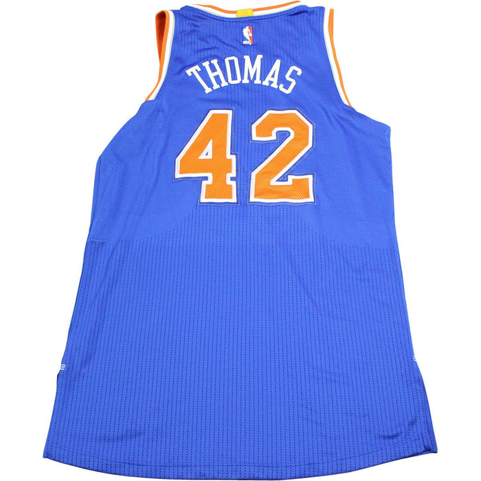 Lance Thomas New York Knicks Game Used #42 Blue Jersey (12/15/2016 at Golden State Warriors)(2XL)(NKN04281)