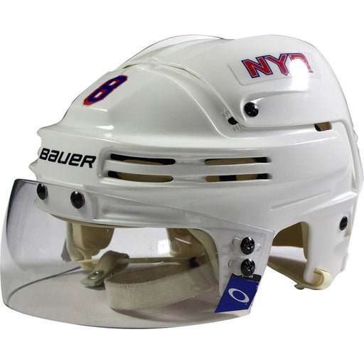 Kevin Klein New York Rangers 2016-2017 Season Game Used #8 White Helmet w/ 100th Anniversary Sticker