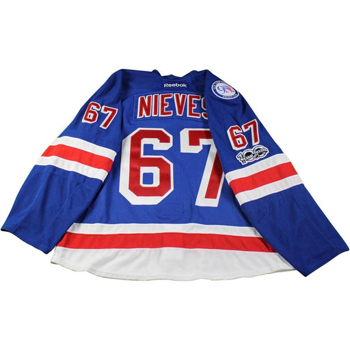 Cristoval Nieves New York Rangers 2016-2017 #67 Team Issued Blue Call-Up Jersey (56)