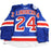 Oscar Lindberg  New York Rangers 2016-2017 Game Used #24 Blue Jersey w/ 90th Anniversary Patch (Set 1 10/17/16- 11/29/16)(Size 56)