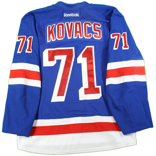 Robin Kovacs  New York Rangers 2016-2017 Pre-Season Game Used #71 Blue Jersey (Size 56)