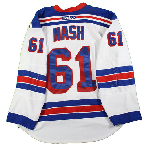 Rick Nash  New York Rangers 2016-2017 Pre-Season Game Used #61 White Jersey (Size 56)