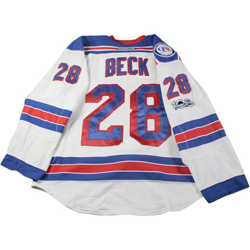 Taylor Beck New York Rangers 2016-2017 #28 Game Used White Jersey (56)