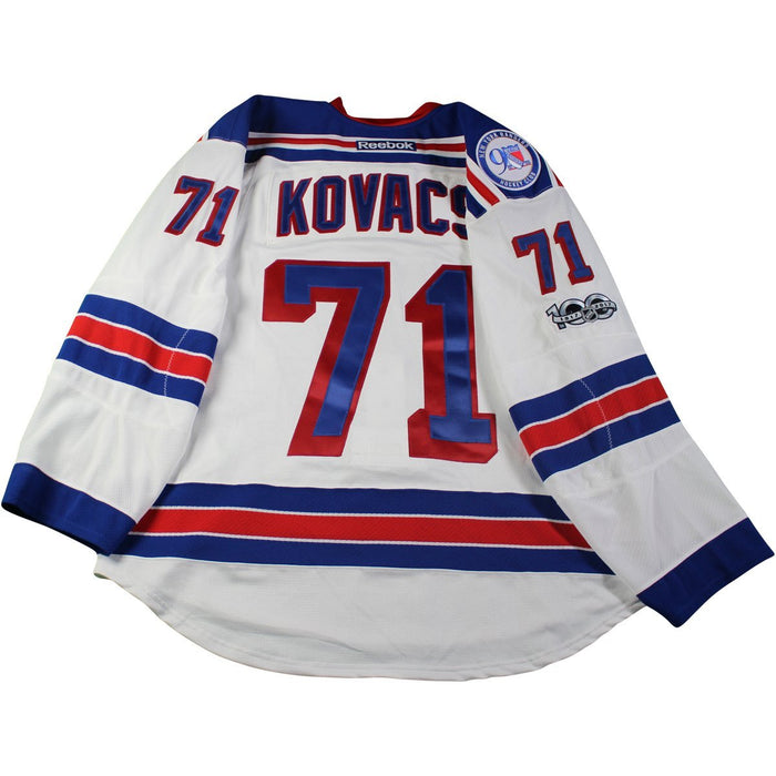 Robin Kovacs New York Rangers 2016-2017 #71 Team Issued White Call-Up Jersey (56)