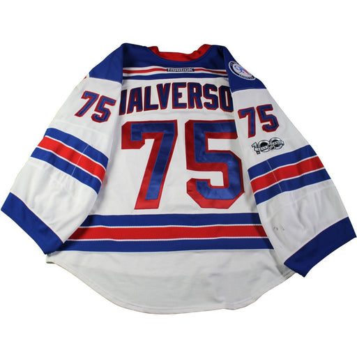 Brandon Halverson New York Rangers 2016-2017 #75 Team Issued White Call-Up Jersey (58)