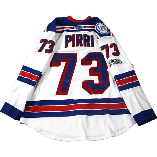 Brandon Pirri New York Rangers 2016-2017 Game Issued #73 White Jersey w/ 90th / 100th Anniversary Patches (Playoffs Rounds 1 & 2)(54)