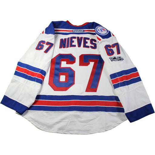 Cristoval Nieves New York Rangers 2016-2017 #67 Team Issued White Call-Up Jersey (56)