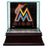 Miami Marlins Glass Single Baseball Case with Team Logo Background