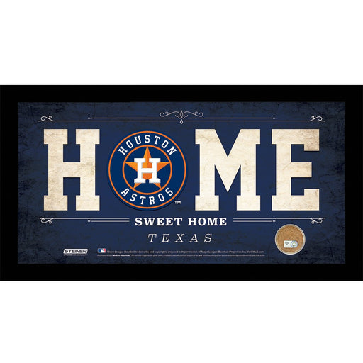 Houston Astros 6x12 Home Sweet Home Sign with Game-Used Dirt from Minute Maid Park