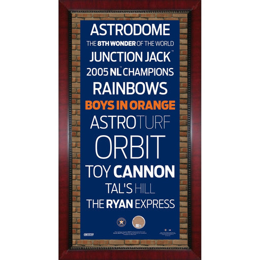 Houston Astros Subway Sign Wall Art 16x32 Frame w Authentic Dirt from Minute Maid Park