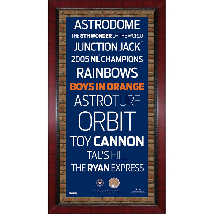 Houston Astros Subway Sign Wall Art 16x32 Frame w Authentic Dirt from Minute Maid Park