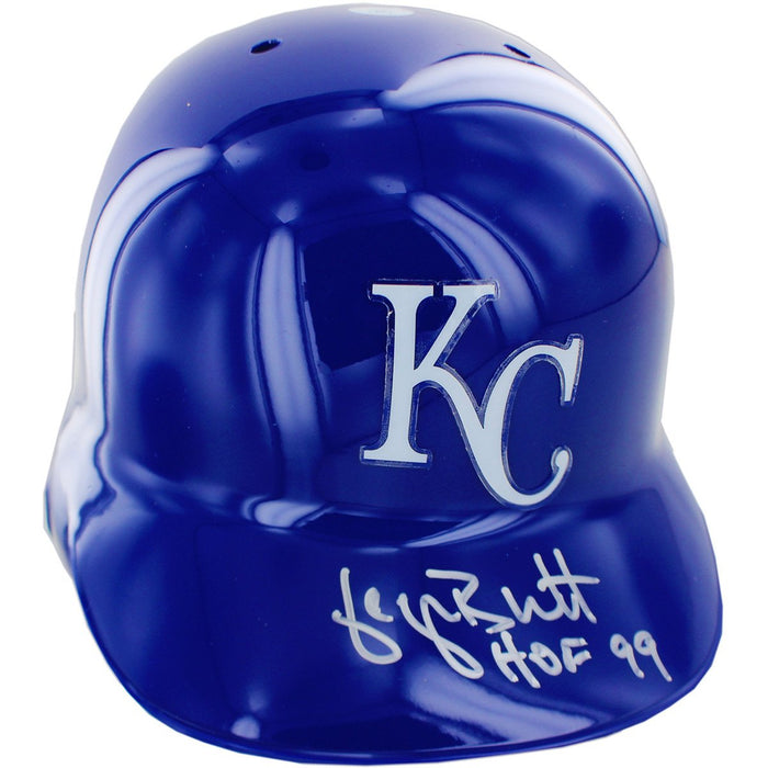 George Brett Signed Kansas City Royals Right Ear Batting Helmet w HOF 99Insc.