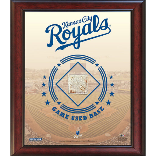 Kansas City Royals Game Used Base 11x14 Stadium Collage