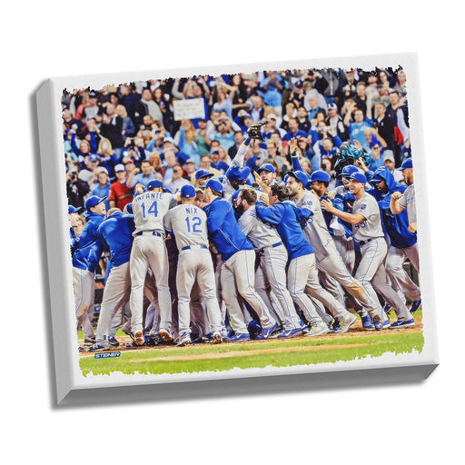 Kansas City Royals Wild Card Berth Celebration Sept 26 2014 22x26 Stretched Canvas