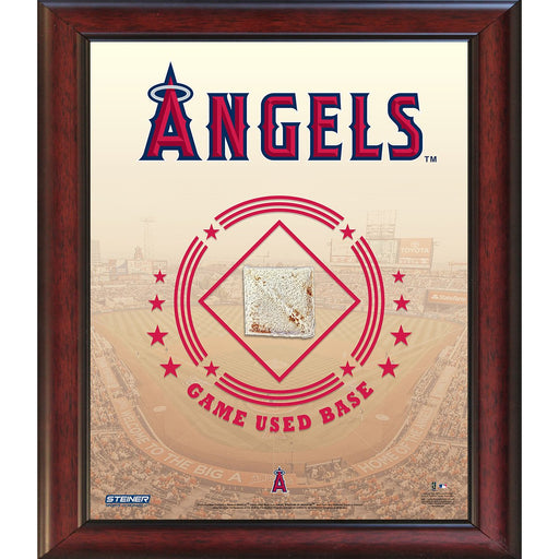 Los Angeles Angels Game Used Base 11x14 Stadium Collage