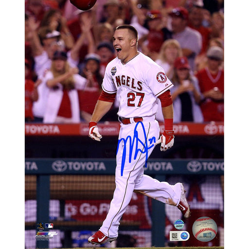 Mike Trout Signed Celebrating 8x10 Photo (MLB Auth)