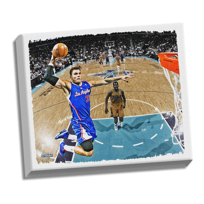 Blake Griffin Dunk Stretched 32x40 Canvas