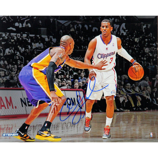 Chris Paul Los Angeles Clippers vs Kobe Bryant Signed 8X10 Photo